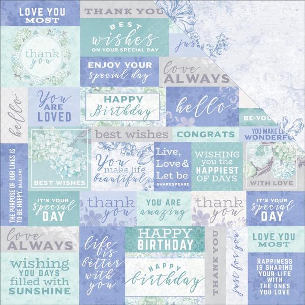 Kaisercraft Lilac Whisper Paper - WELL WISHES