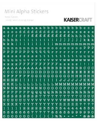 Kaisercraft Stickers Mini Alpha  FOREST GREEN