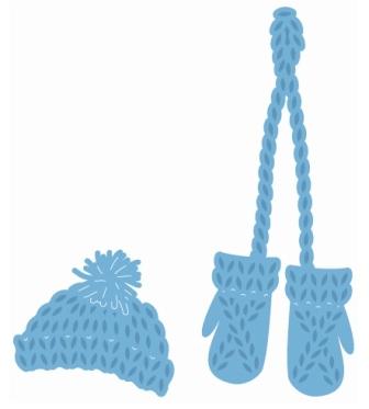 Marianne Design Creatable Dies - Knitted Hat & Mittens (LR0440)
