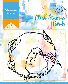 Marianne Design Clear Stamp Birds & Leaves