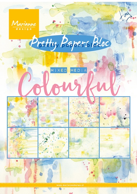 Marianne Design Tiny Mixed Media - Colourful Paper Pad (PK9140)