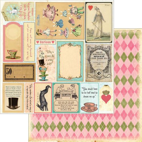 Marion Smith Mad Tea Party Cardstock - Cut & Create Small Ephemera