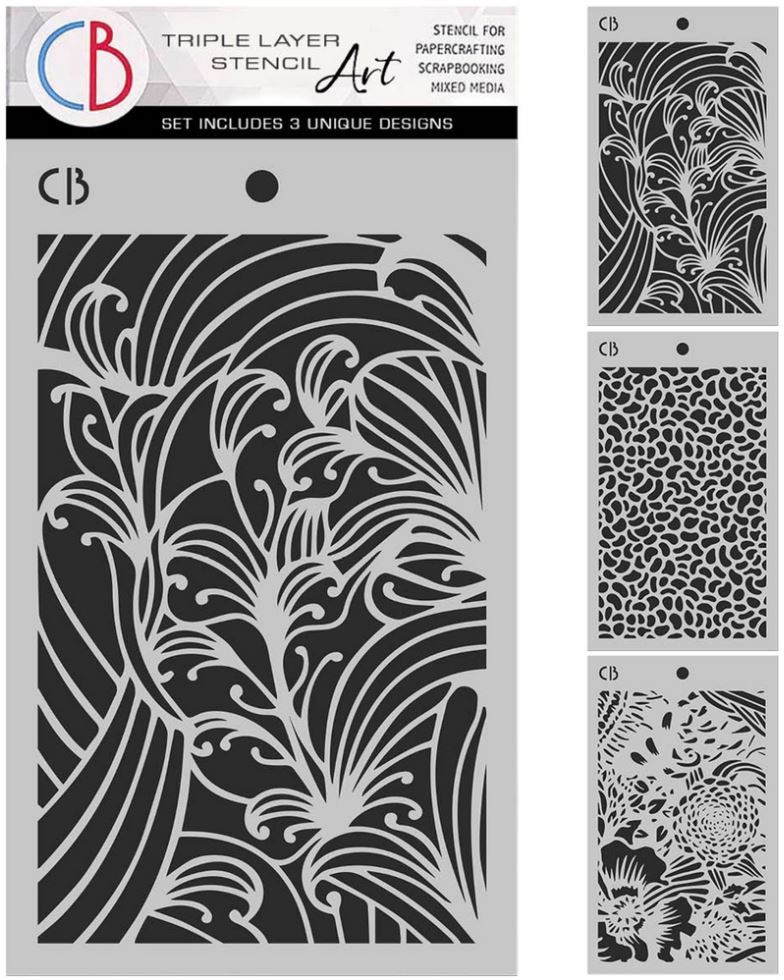 Ciao Bella Book Lovers 5x8 Inch Stencil Mix Triple Layer Set (MSX004)