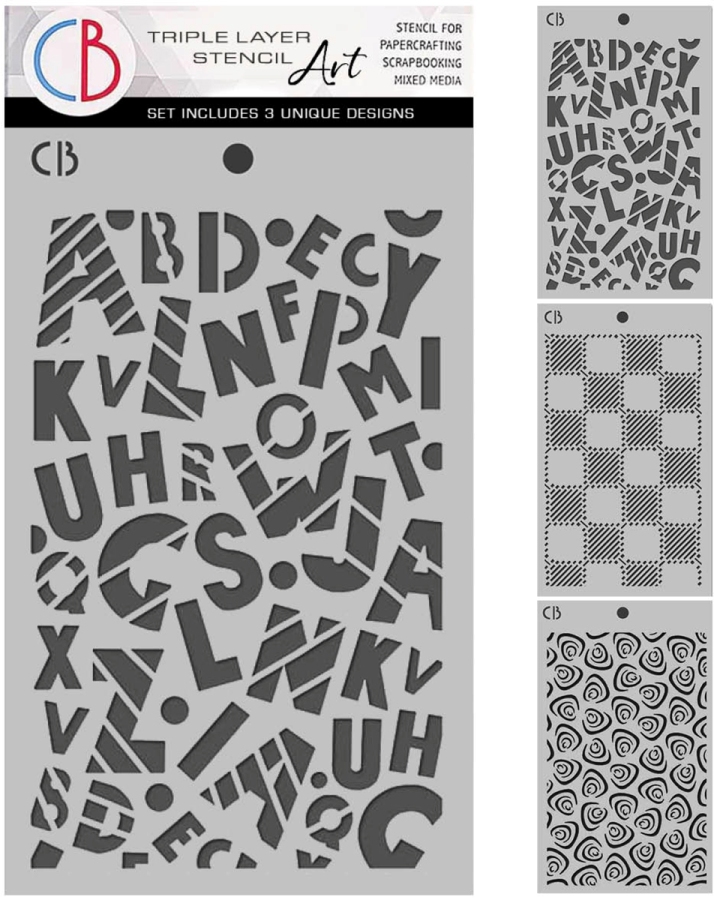 Ciao Bella Lunibloom 5x8 Inch Stencil Mix Triple Layer Set (MSX009)