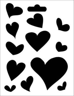 Crafters Workshop Doodling Templates - Mini Heart Template (92)