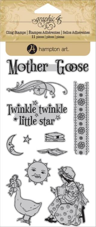 Graphic 45 Mother Goose CLING STAMP SET 1 (251)