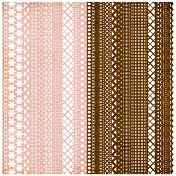 Basic Grey Nook & Pantry - Doilies (pink/brown)