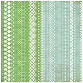 Basic Grey Nook & Pantry - Doilies (green/blue)