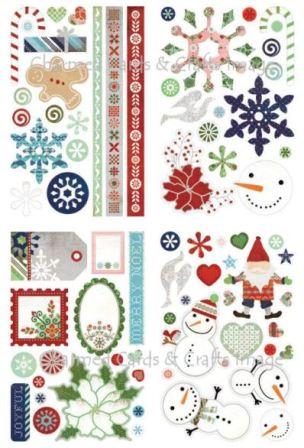 Basic Grey Nordic Holiday Glitter Chipstickers