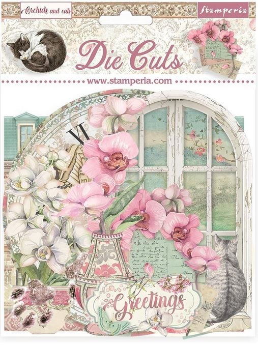 Stamperia Die-Cuts - ORCHIDS AND CATS