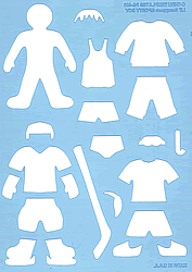 SALE: Lil' Scrappers Paper Doll Templates - Sporty Boy
