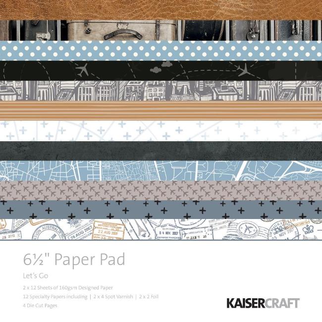 Kaisercraft Let's Go Paper Pad (Includes speciality and die-cut elements)
