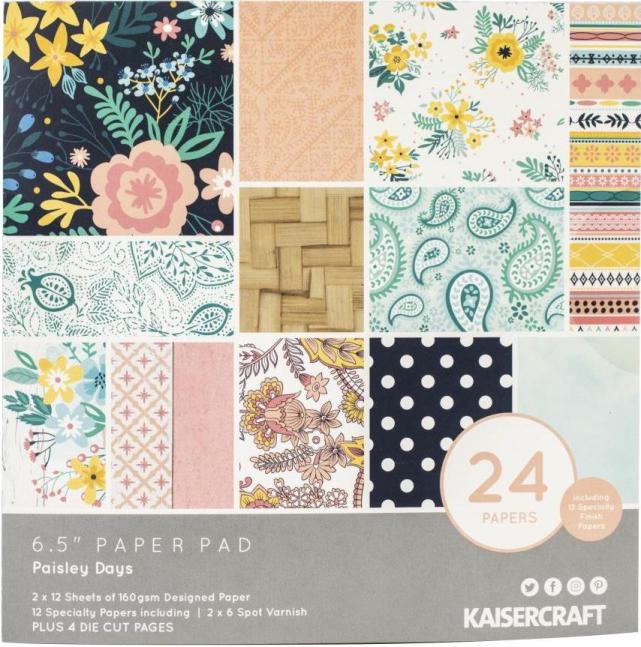 Kaisercraft Paisley Days Paper Pad (Includes speciality and die-cut elements)