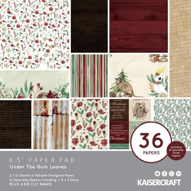 Kaisercraft Under the Gum Leaves Paper Pad (Includes speciality and die-cut elements)