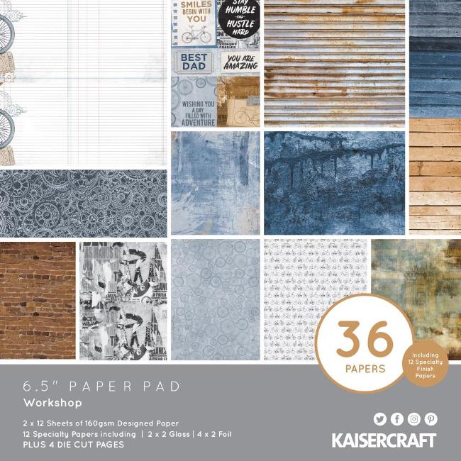 Kaisercraft Workshop Paper Pad (Includes speciality and die-cut elements)