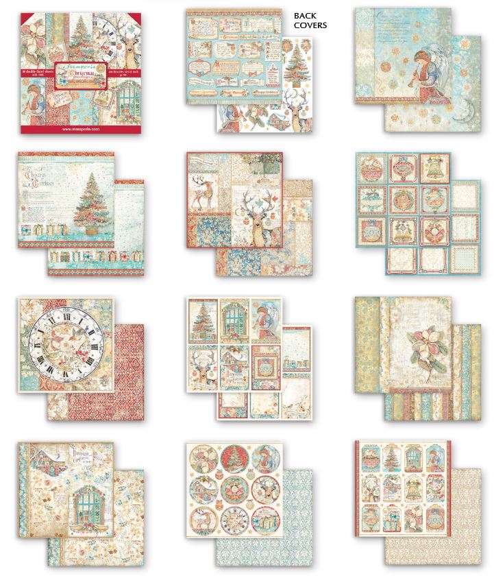 Stamperia Christmas Greetings 12x12 Paper Pack