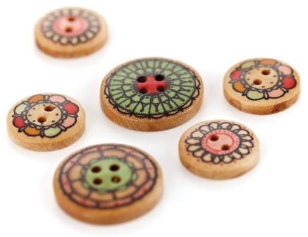 Basic Grey Paper Cottage Wooden Buttons