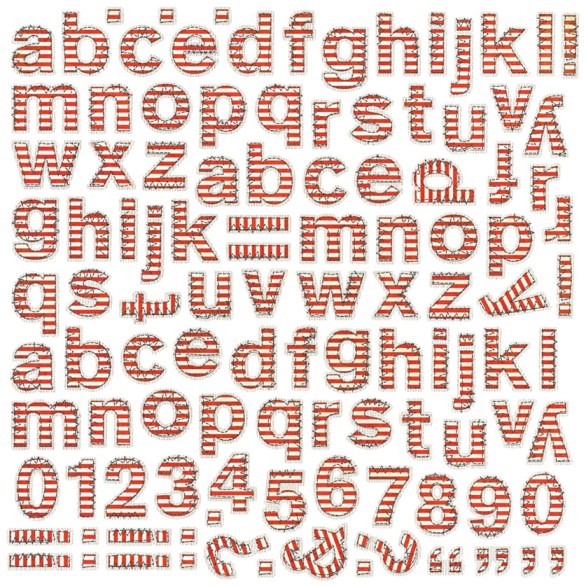 Basic Grey PB&J Alphabet Stickers