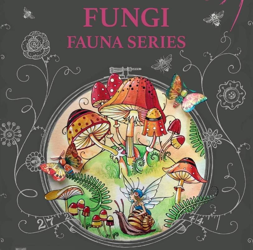 Pink Ink Design Stamps - Fungi (11 Stamps)