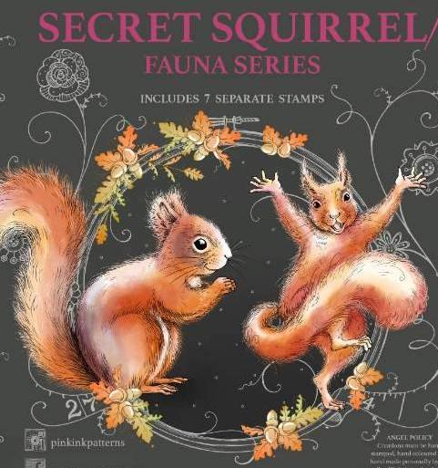 Pink Ink Design Stamps - Secret Squirrel (7 Stamps)