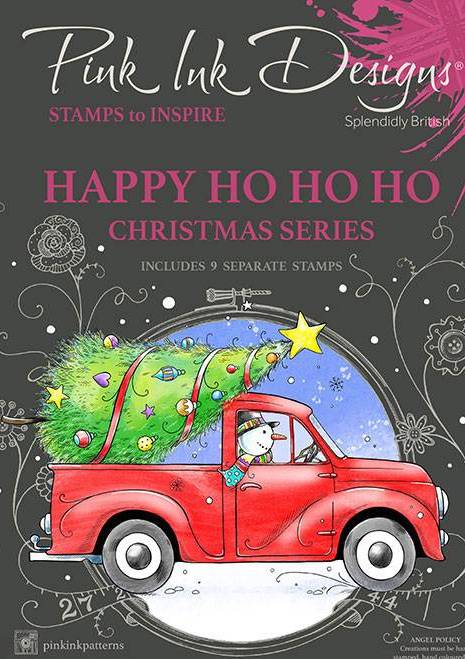 Pink Ink Design Stamps - Happy Ho Ho Ho  ( 9 STAMPS)