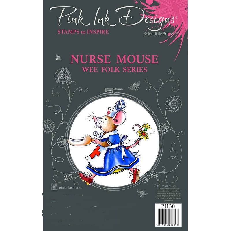 Pink Ink Designs Stamps - Nurse Mouse (P1130)