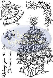 PI Clear Xmas Stamps A6 - Christmas Tree & Angel (6252)