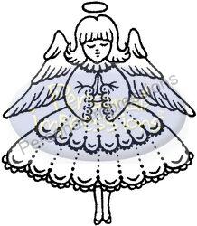 PI Tinchies Clear Xmas Stamps -  Angel (17)