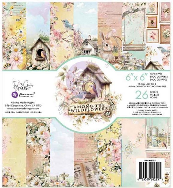 Prima Marketing Among the Wildflowers 6x6 Inch Paper Pad (682231)
