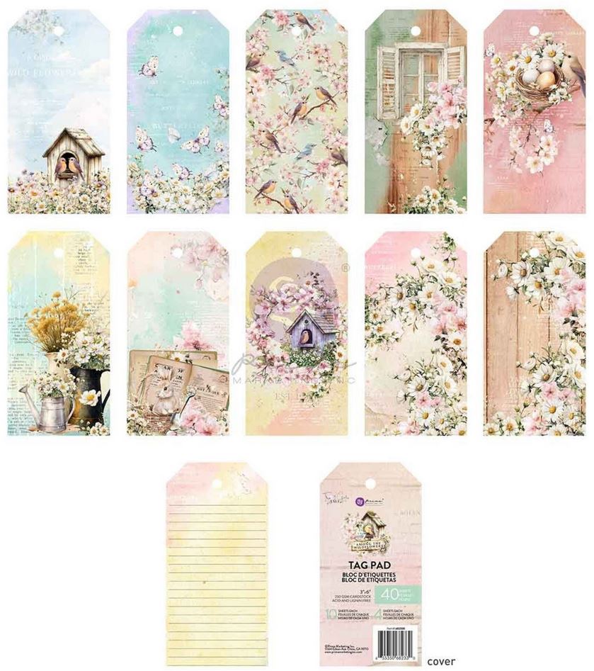 Prima Marketing Among the Wildflowers Tag Pad