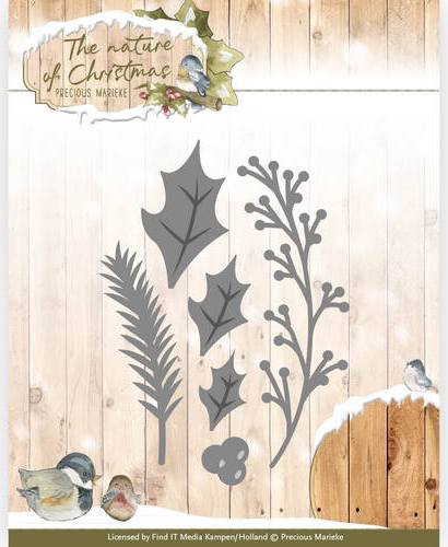 Precious MariekeThe Nature of Christmas Craft Dies - Christmas Florals (PM10103)
