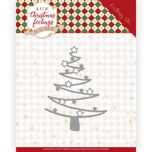 Precious Marieke Warm Christmas Feelings Cutting Die - Star Tree (PM10164)