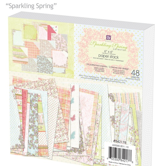 Charmed Cards & Crafts Prima 6x6 Paper Pads Sparkling Spring