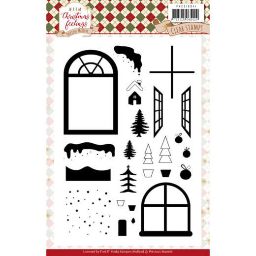 Precious Marieke Warm Christmas Feelings Clear Stamp (PMCS10041)