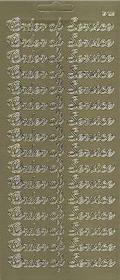Peel-Off Stickers - Order Of Service (GOLD)