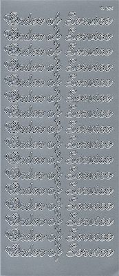 Peel-Off Stickers - Order Of Service (Silver)