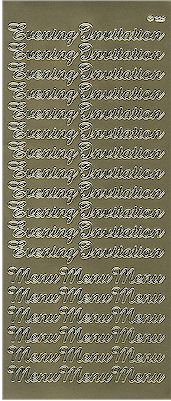 Peel-Off Stickers - Evening Invitation (Gold)