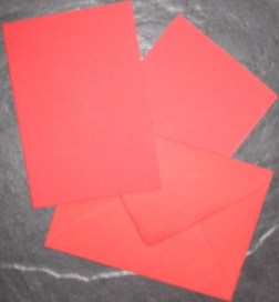 Plain Cards & Envelopes (A6) - Red
