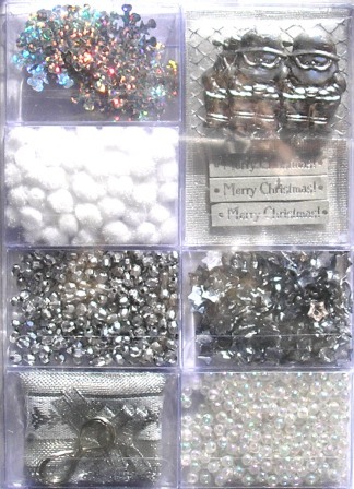 Craft Accessory Box - Silver Christmas (5028)