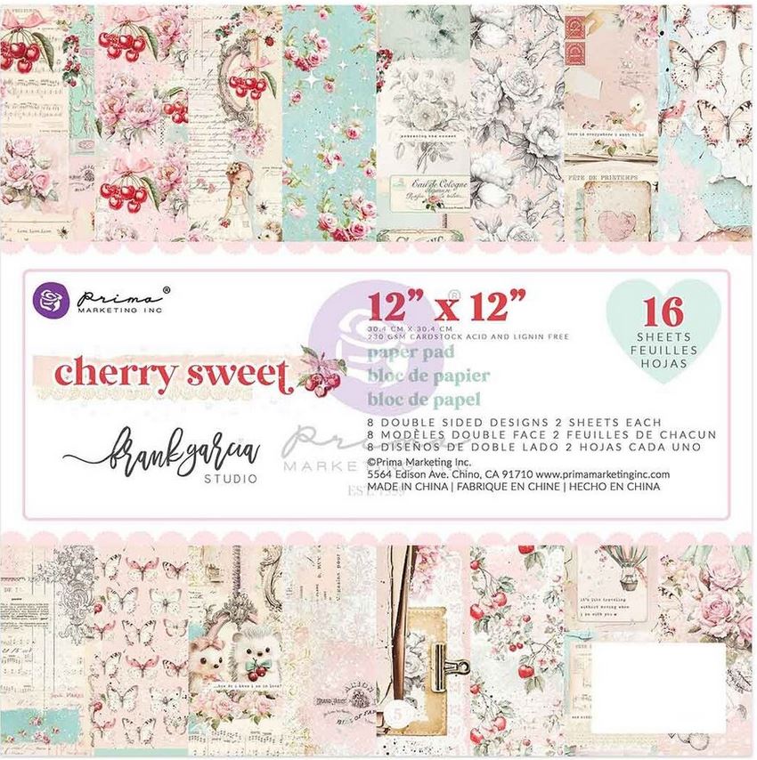 Prima Marketing Cherry Sweet 12x12 Inch Paper Pad