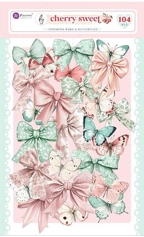 Prima Marketing Cherry Sweet Ephemera Bows & Butterflies (104pcs) (981983)
