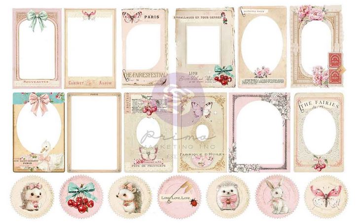 Prima Marketing Cherry Sweet Ephemera Cabinet Cards (38pcs) (981976)