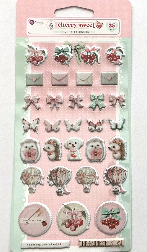 Prima Marketing Cherry Sweet Puffy Stickers (33pcs) (981945)