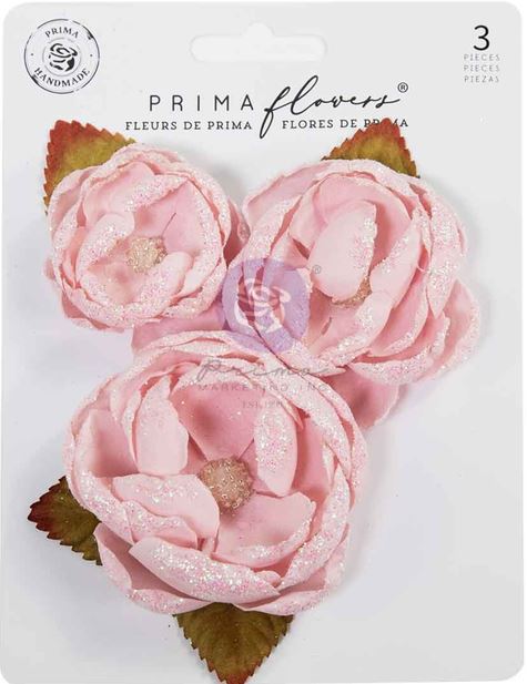 Prima Marketing Christmas Blush Flowers Festive Feeling (3pcs)  (686284) 
