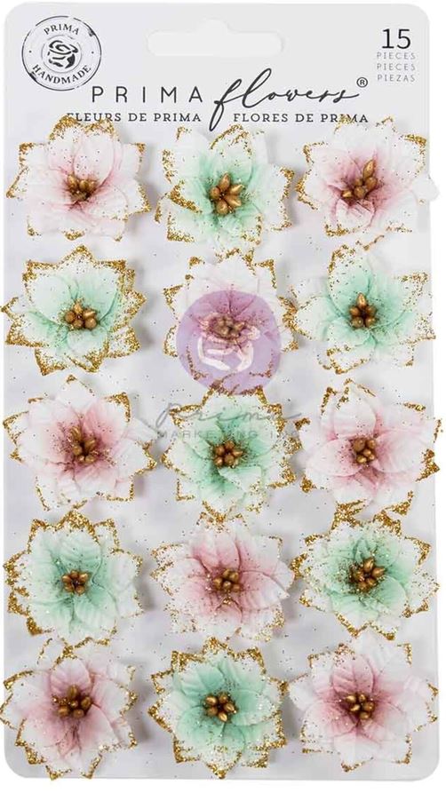 Prima Marketing Christmas Blush Flowers Snowy Morning (15pcs) (686277) 