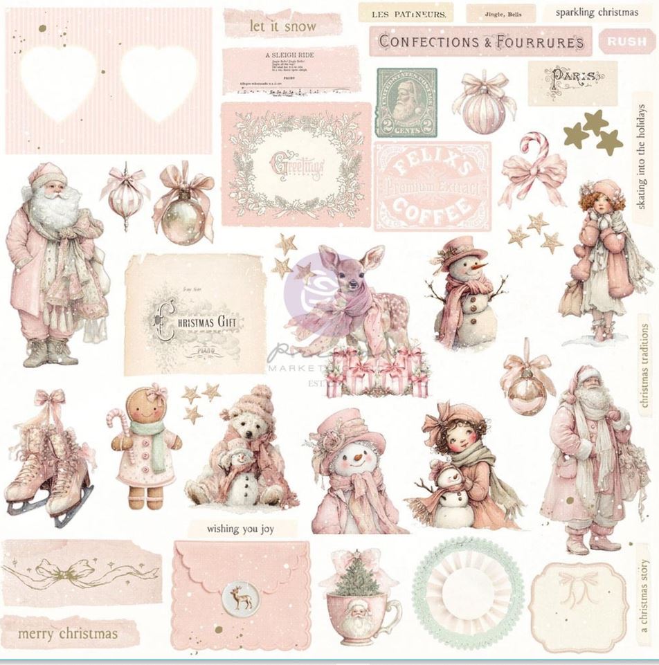 Prima Marketing Christmas Blush Ephemera Frosty Memories (100pcs) (982591) 