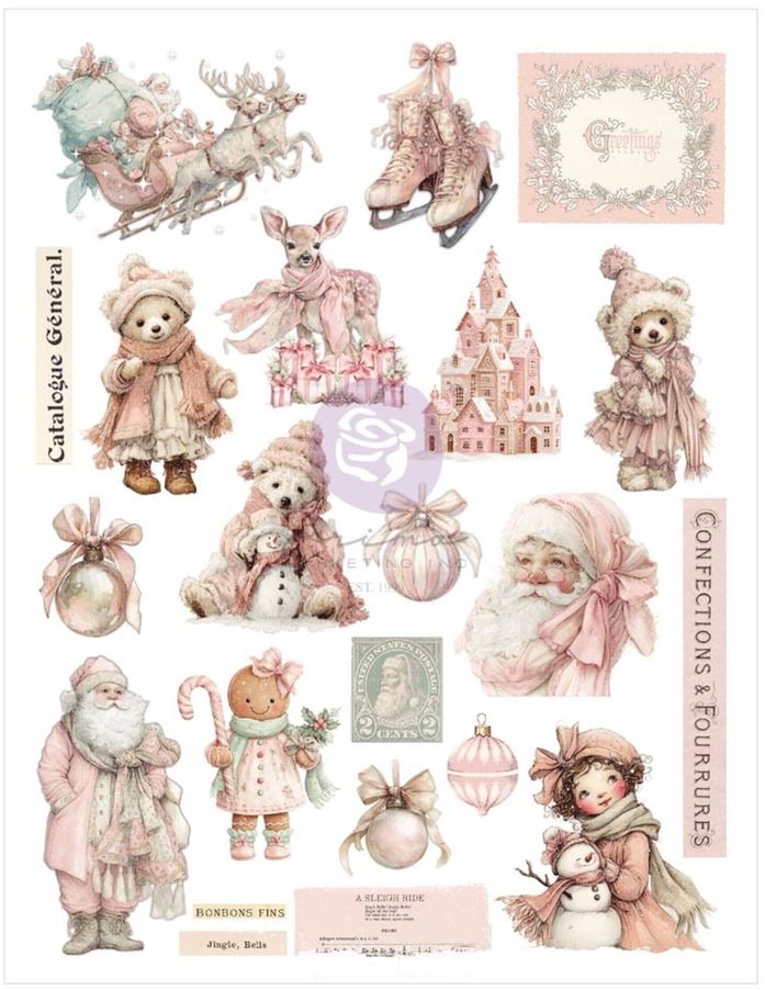 Prima Marketing Christmas Blush 8.5x11 Inch Transfer (982669) 