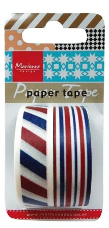 Marianne Design Paper Tape - Red/White/Blue