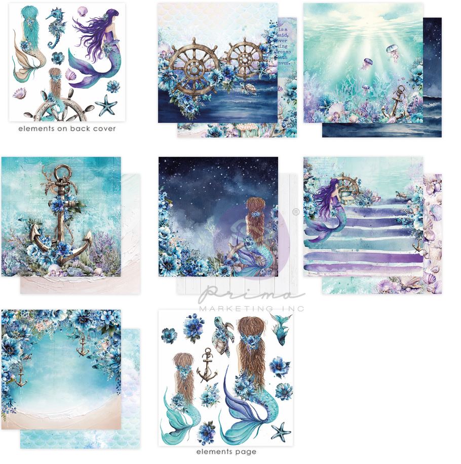 Prima Marketing A Mermaid's Tale 12x12 Inch Paper Pad