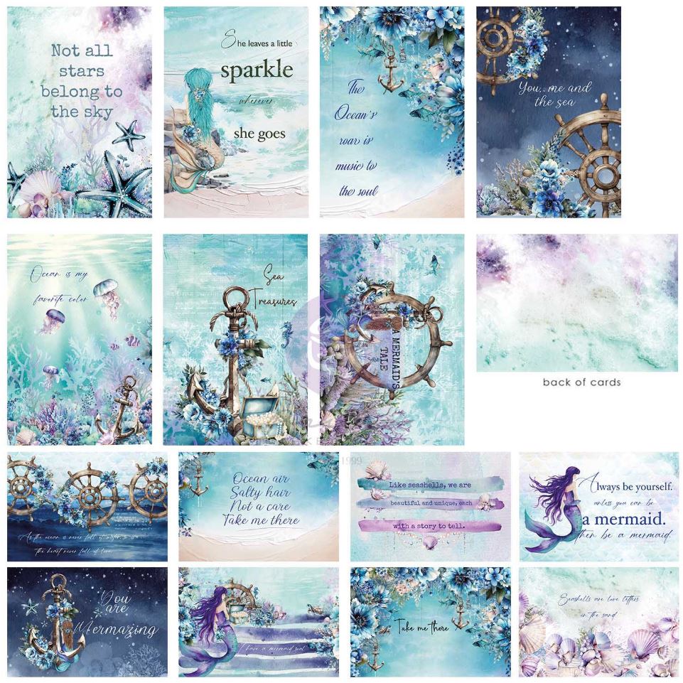 Prima Marketing A Mermaid's Tale 4x6Inch Journaling Cards